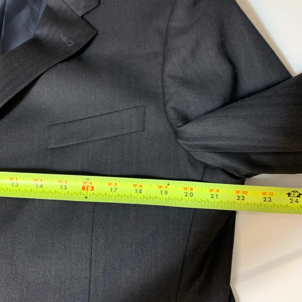 Jos. A. Bank Signature Collection Blazer Size R42 Navy Blue Wool Striped Classic